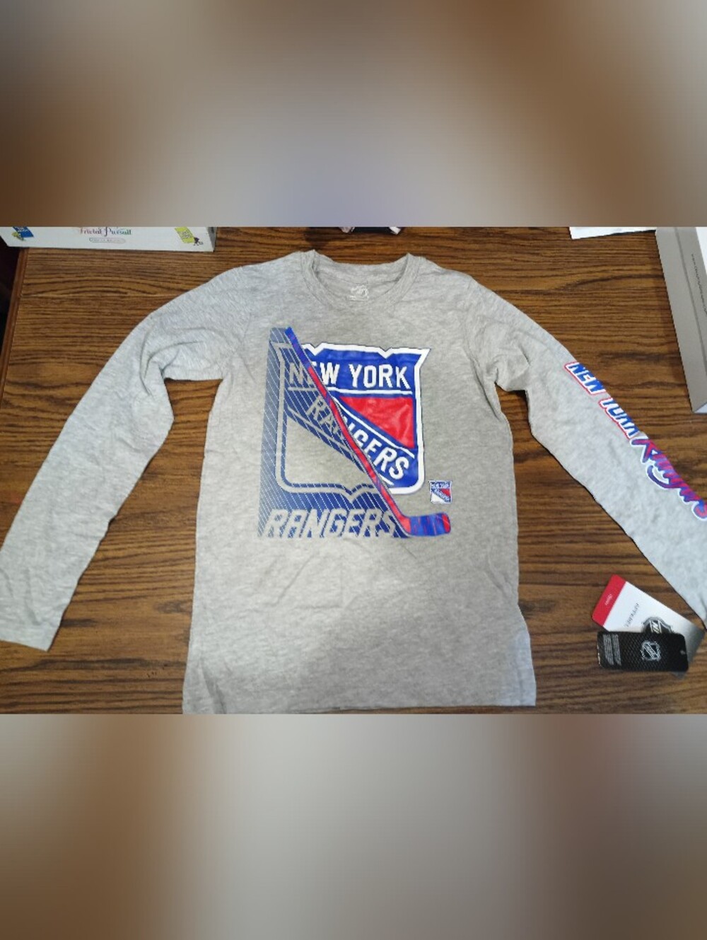 Boys Sz8 New York Rangers Long Sleeve Shirt